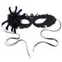 Black spider masquerade mask detail 4