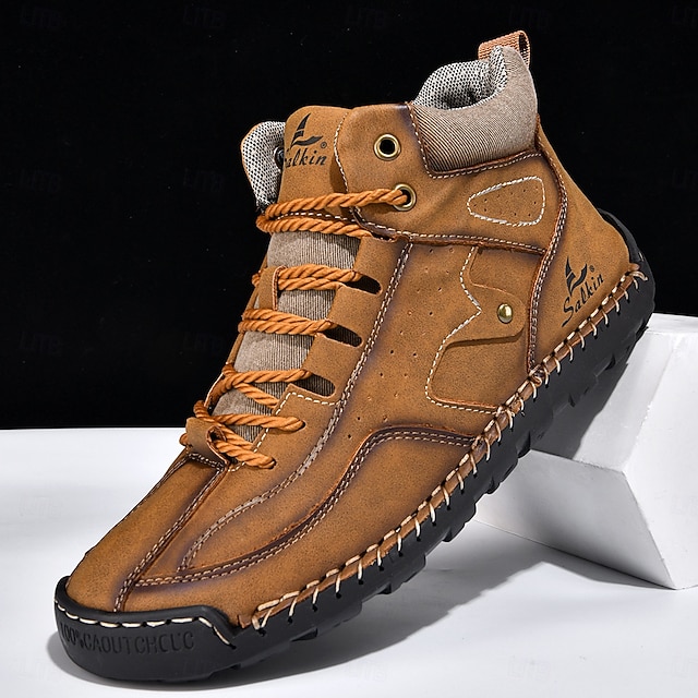 Brown hiking boot three-quarter product view