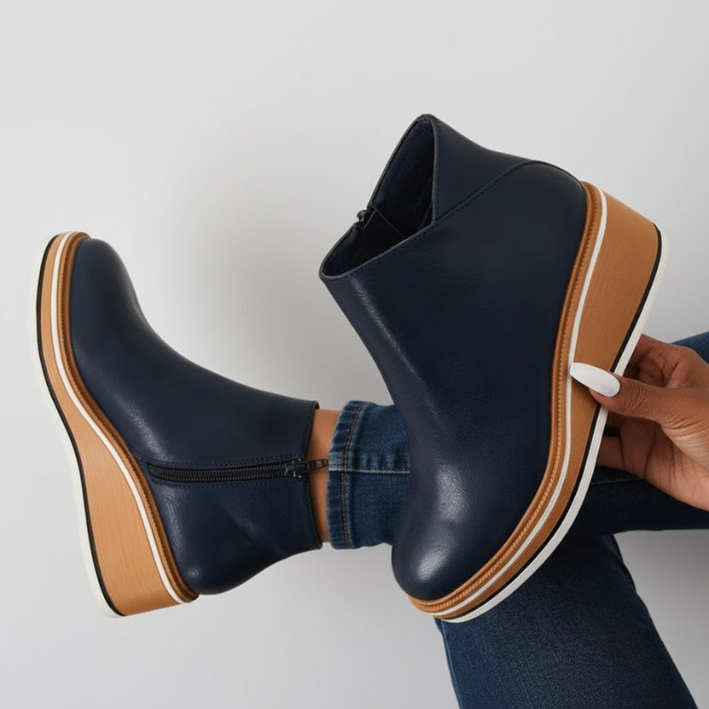 Women's Side-Zip Wedge Ankle Boots view 6