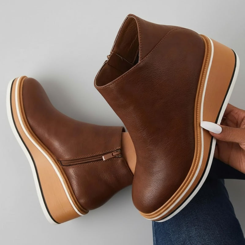 Women's Side-Zip Wedge Ankle Boots view 4