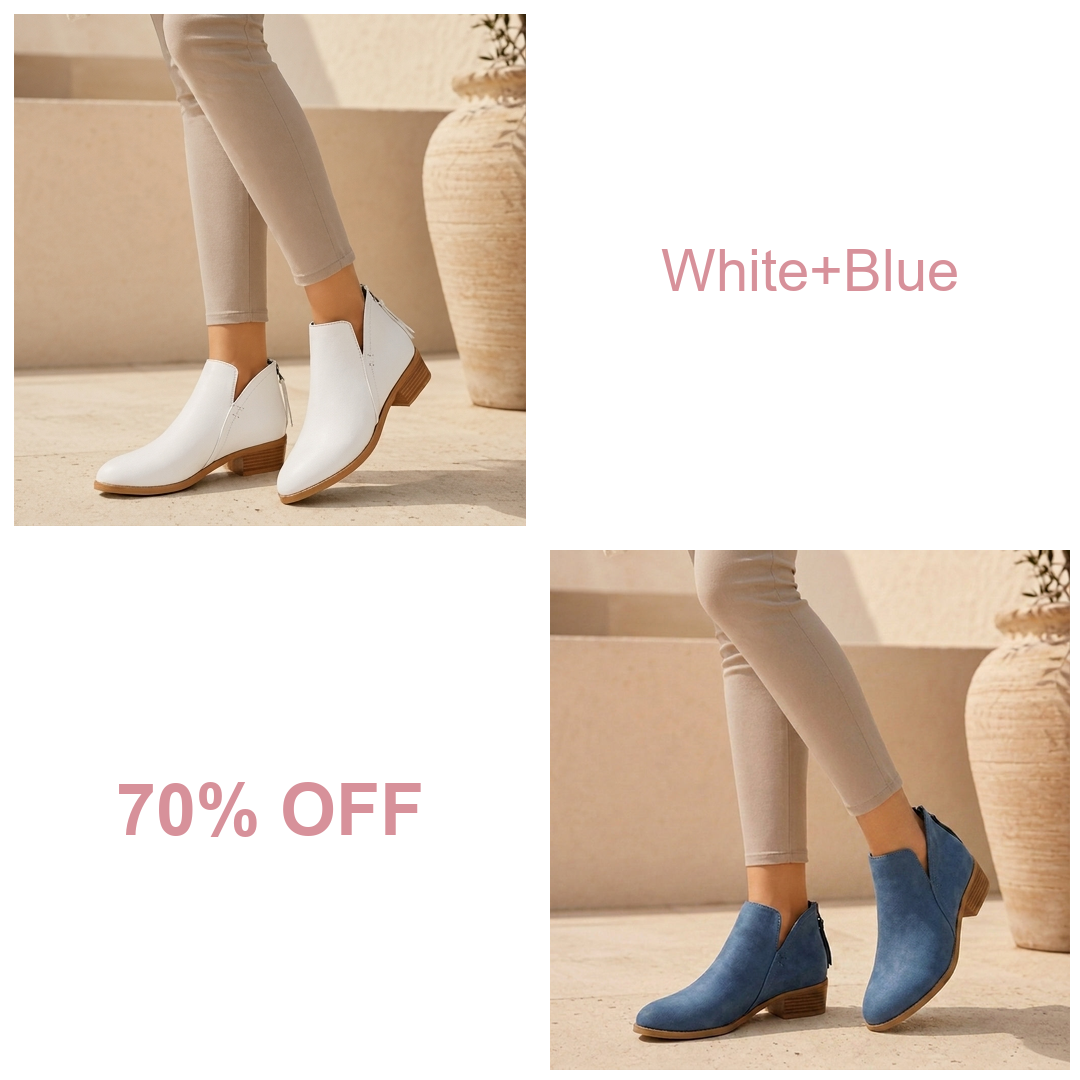 Women's V-Cut Side-Zip Ankle Boots view 10