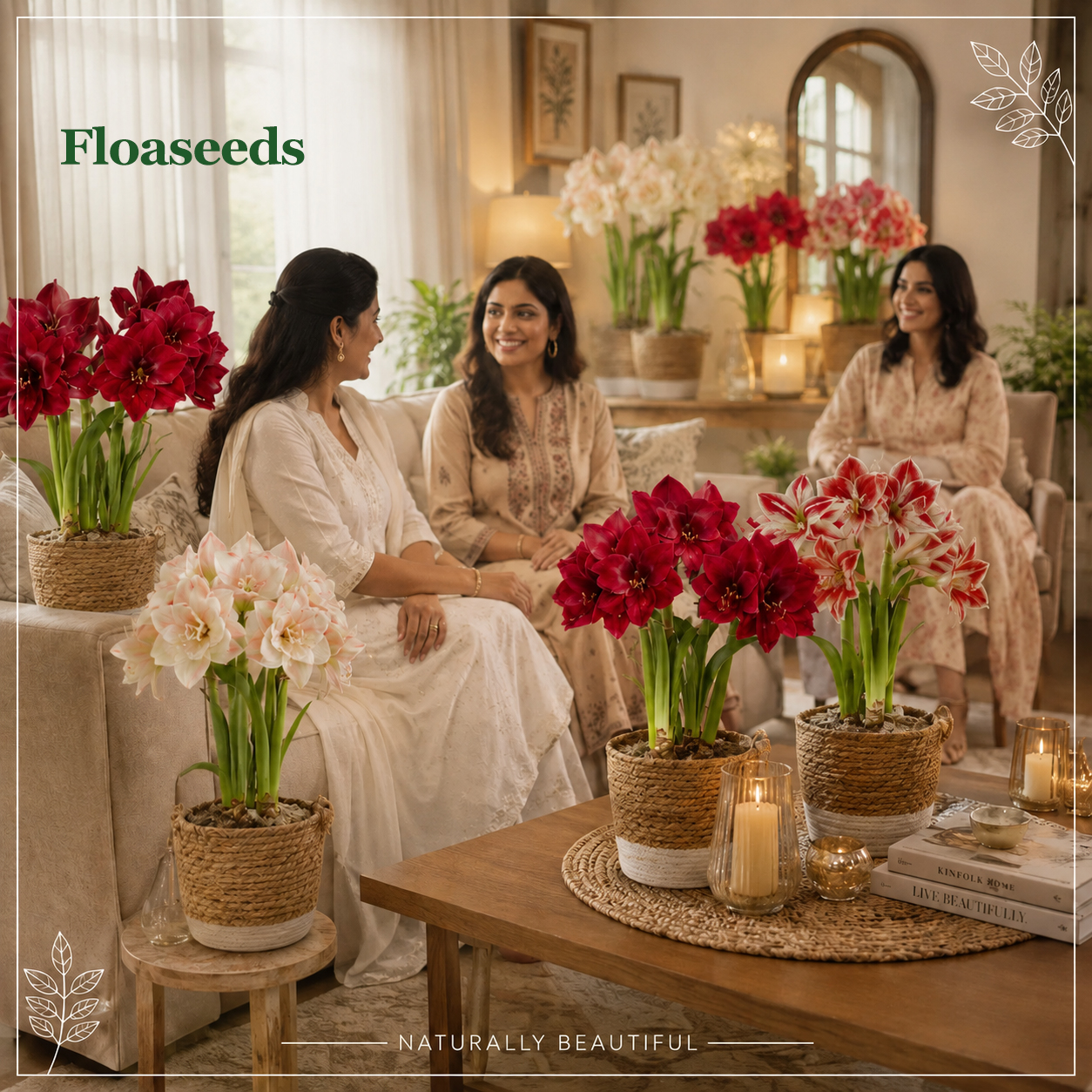 🦋Giant Double-Flowered Amaryllis(Hippeastrum)  Bulbs –🌺 The flowers are brilliant and long-lasting.