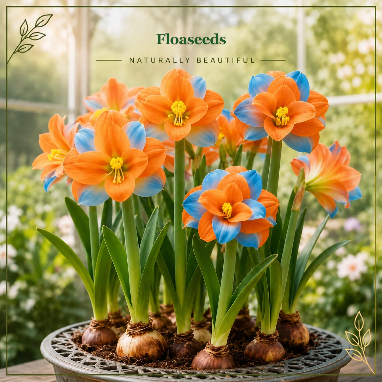 🦋Giant Double-Flowered Amaryllis(Hippeastrum)  Bulbs –🌺 The flowers are brilliant and long-lasting.