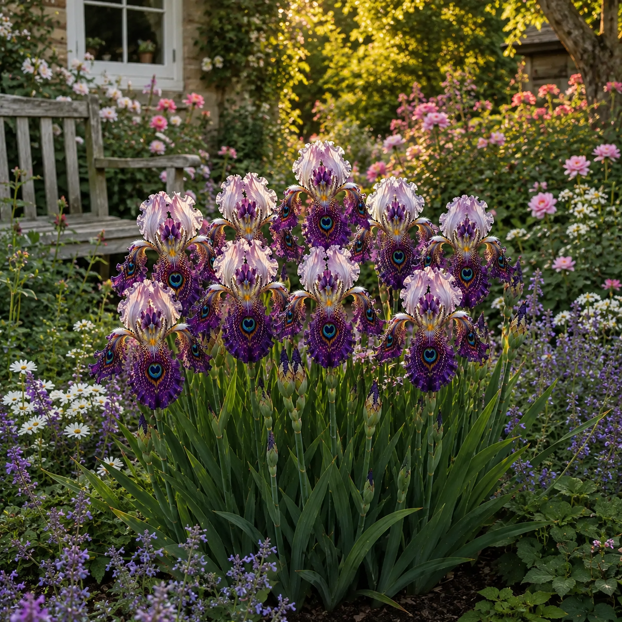🦚 Peacock Eye Iris Bulb Series-#5 Pink Purple