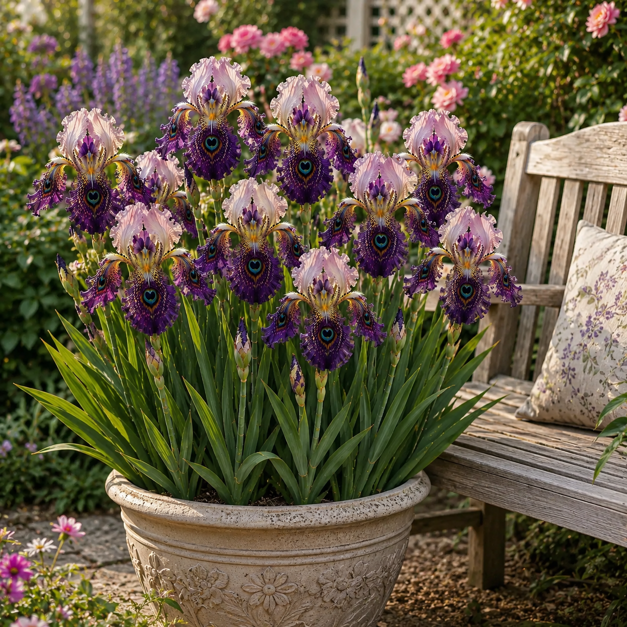 🦚 Peacock Eye Iris Bulb Series-#5 Pink Purple