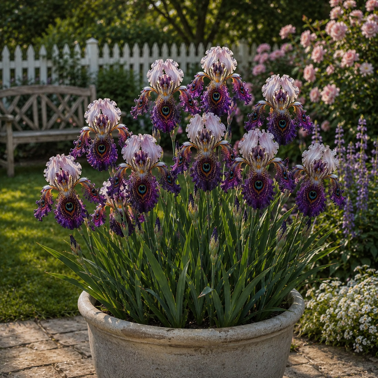 🦚 Peacock Eye Iris Bulb Series-#5 Pink Purple