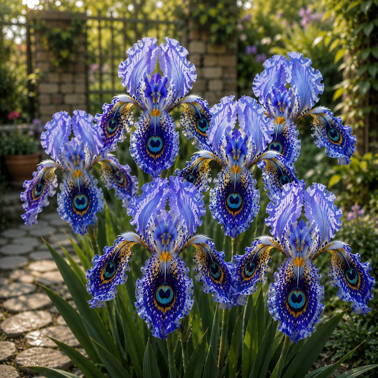 🦚 Peacock Eye Iris Bulbs — 🌸Blooms Everyone Stops to Admire
