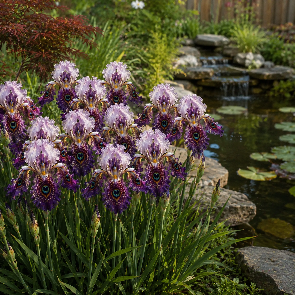 🦚 Peacock Eye Iris Bulb Series-#5 Pink Purple