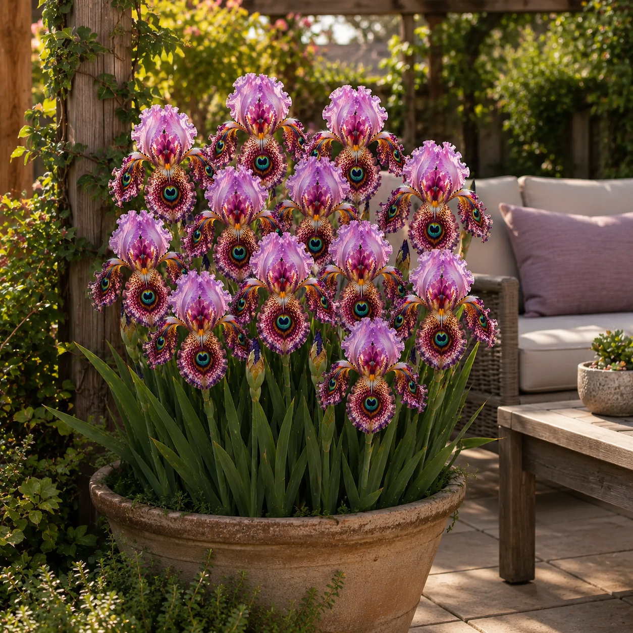 🦚 Peacock Eye Iris Bulb Series-#7 Rose Pink