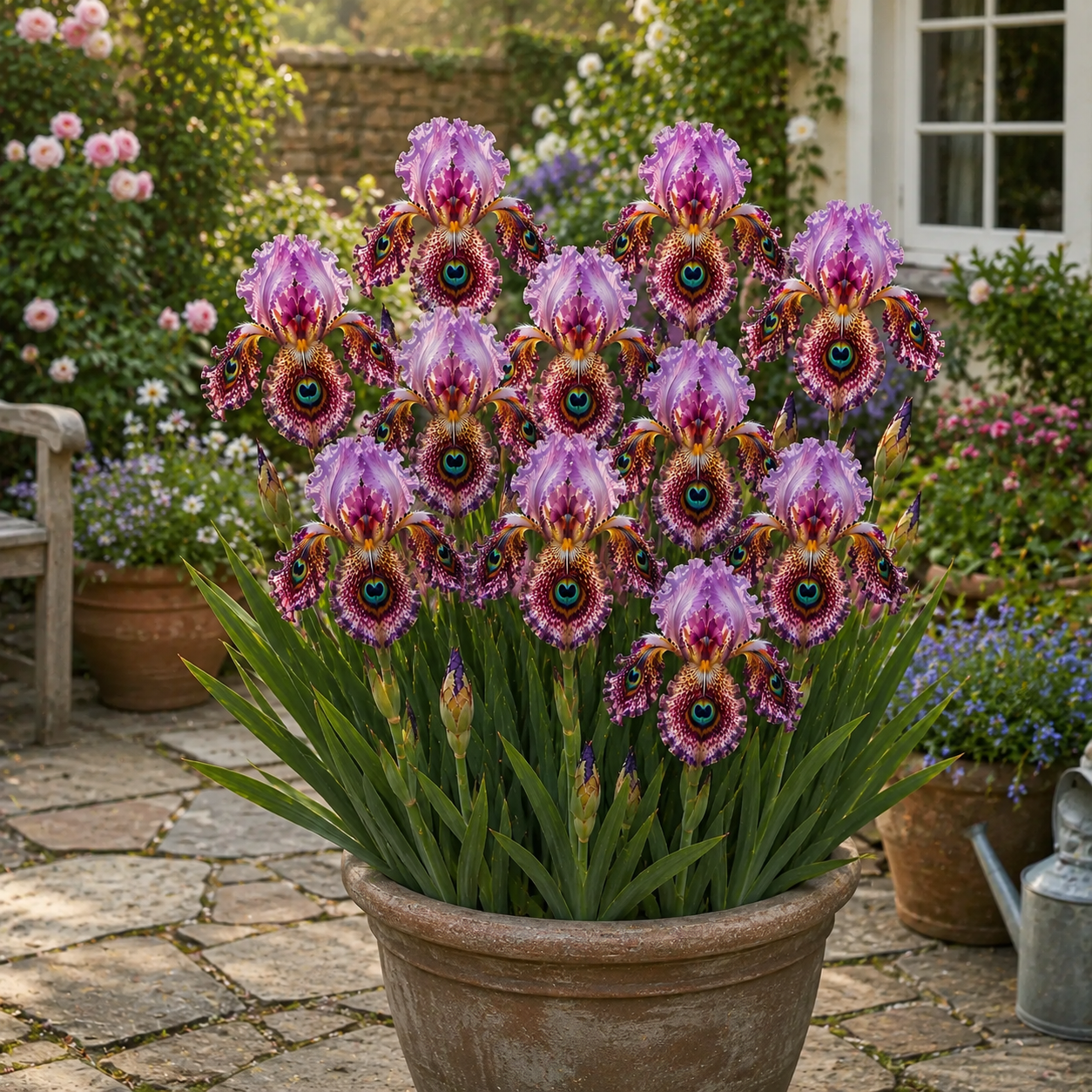 🦚 Peacock Eye Iris Bulb Series-#7 Rose Pink