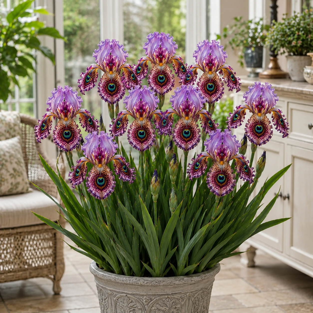 🦚 Peacock Eye Iris Bulb Series-#7 Rose Pink