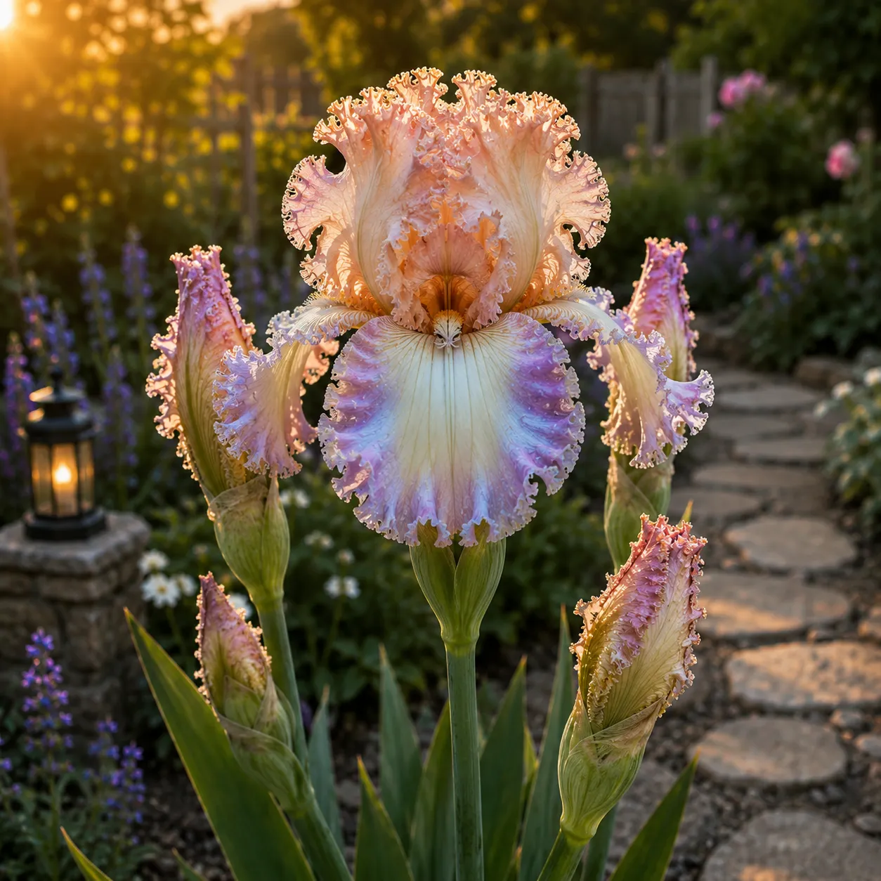 🌱Velvet Ruffle Iris Bulbs – 🦢Luxurious Ruffled Blooms for an Unforgettable Garden