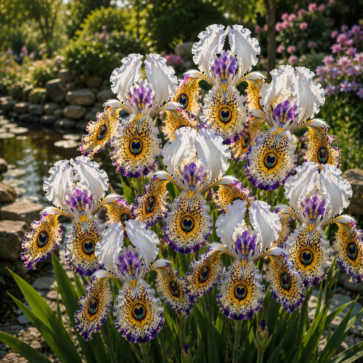 🦚 Peacock Eye Iris Bulbs — 🌸Blooms Everyone Stops to Admire
