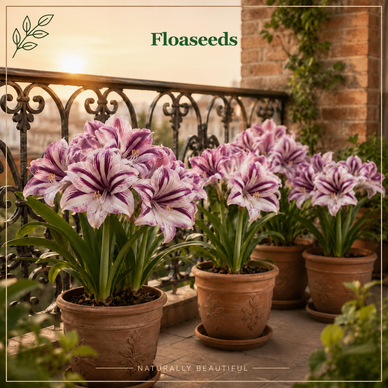 🦋Giant Double-Flowered Amaryllis(Hippeastrum)  Bulbs –🌺 The flowers are brilliant and long-lasting.