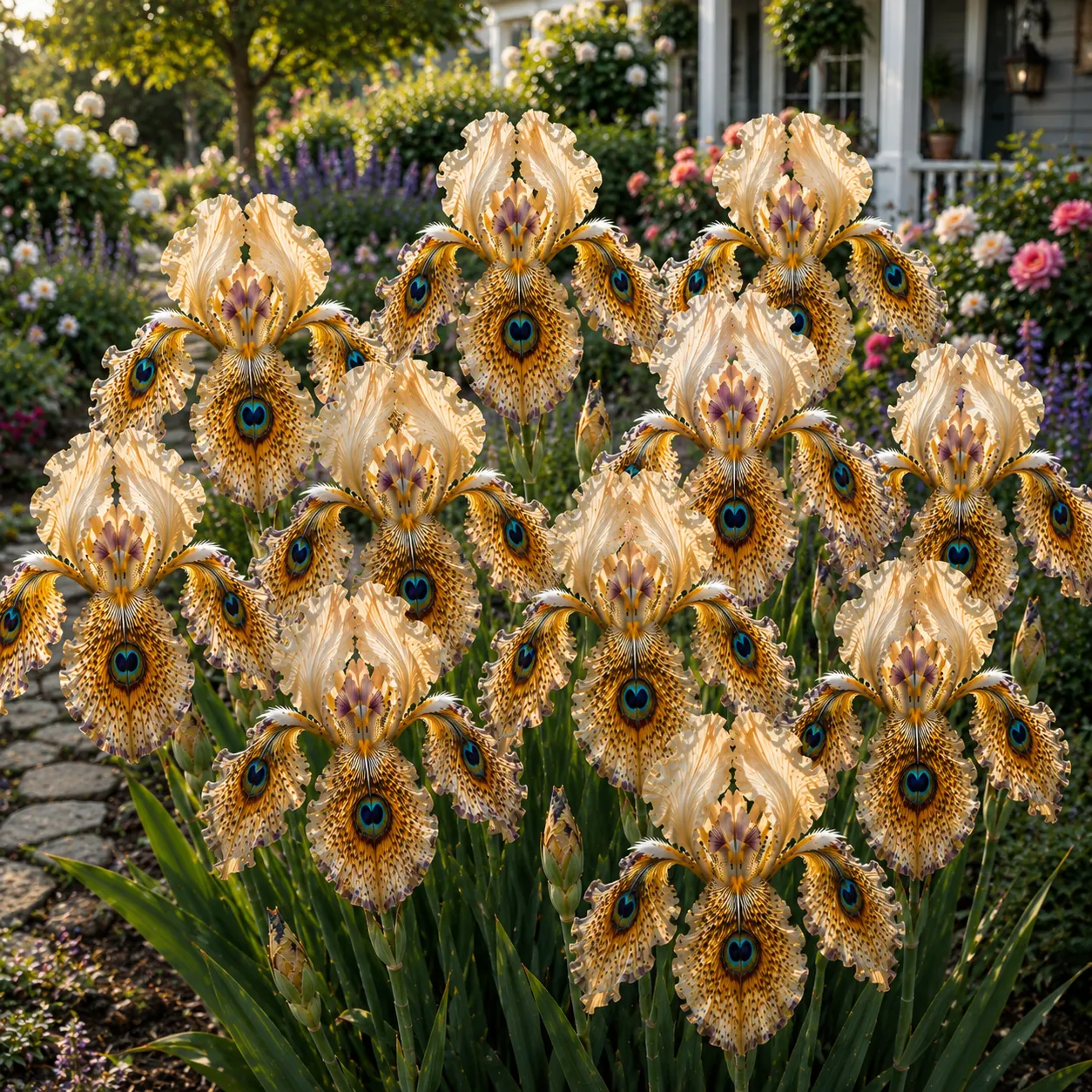 🦚 Peacock Eye Iris Bulbs — 🌸Blooms Everyone Stops to Admire