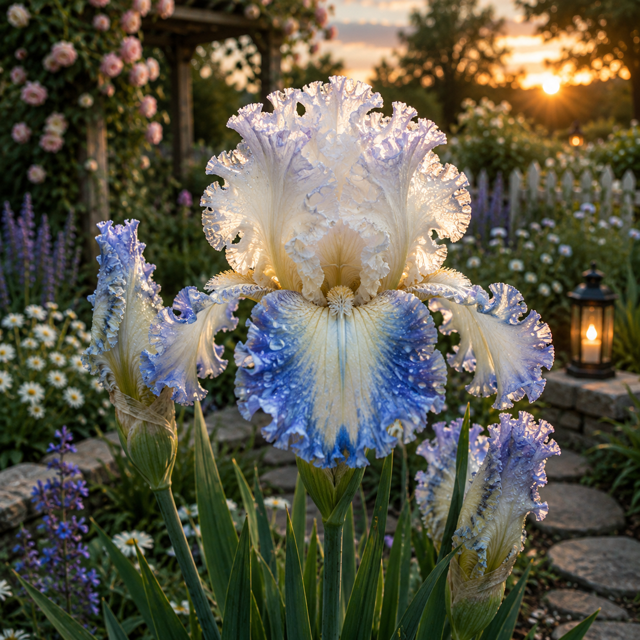 🌱Velvet Ruffle Iris Bulbs – 🦢Luxurious Ruffled Blooms for an Unforgettable Garden