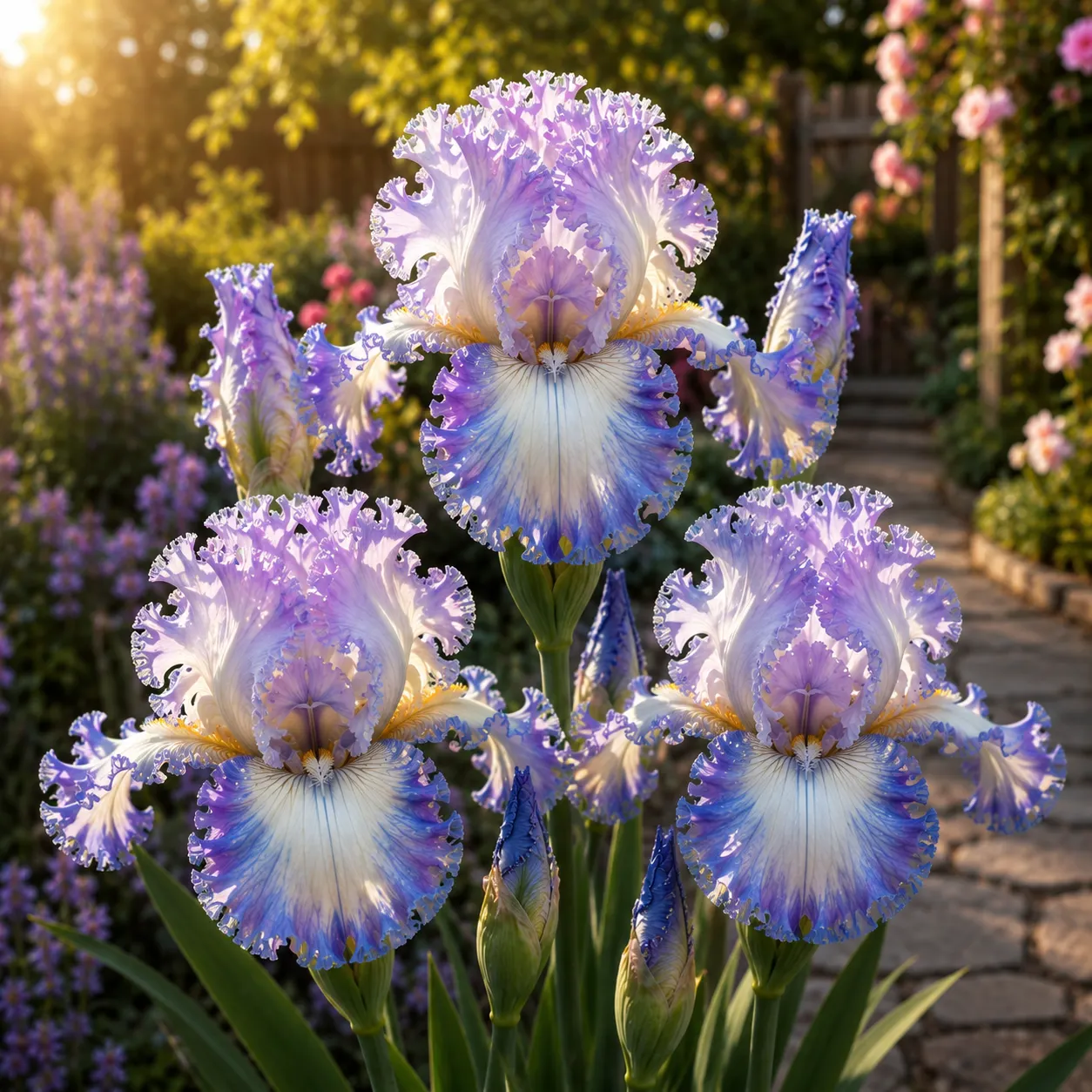 🌱Velvet Ruffle Iris Bulbs – 🦢Luxurious Ruffled Blooms for an Unforgettable Garden