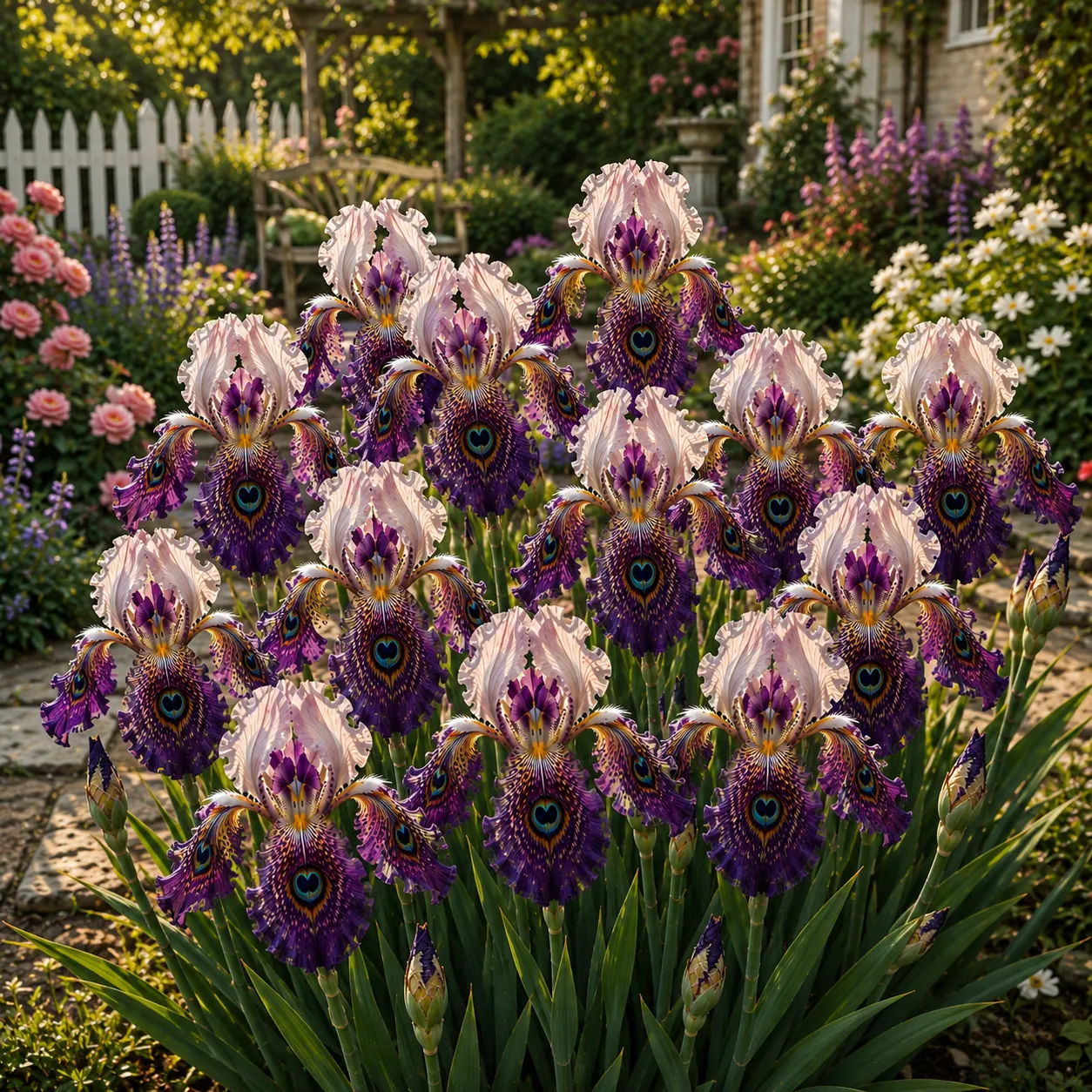 🦚 Peacock Eye Iris Bulbs — 🌸Blooms Everyone Stops to Admire
