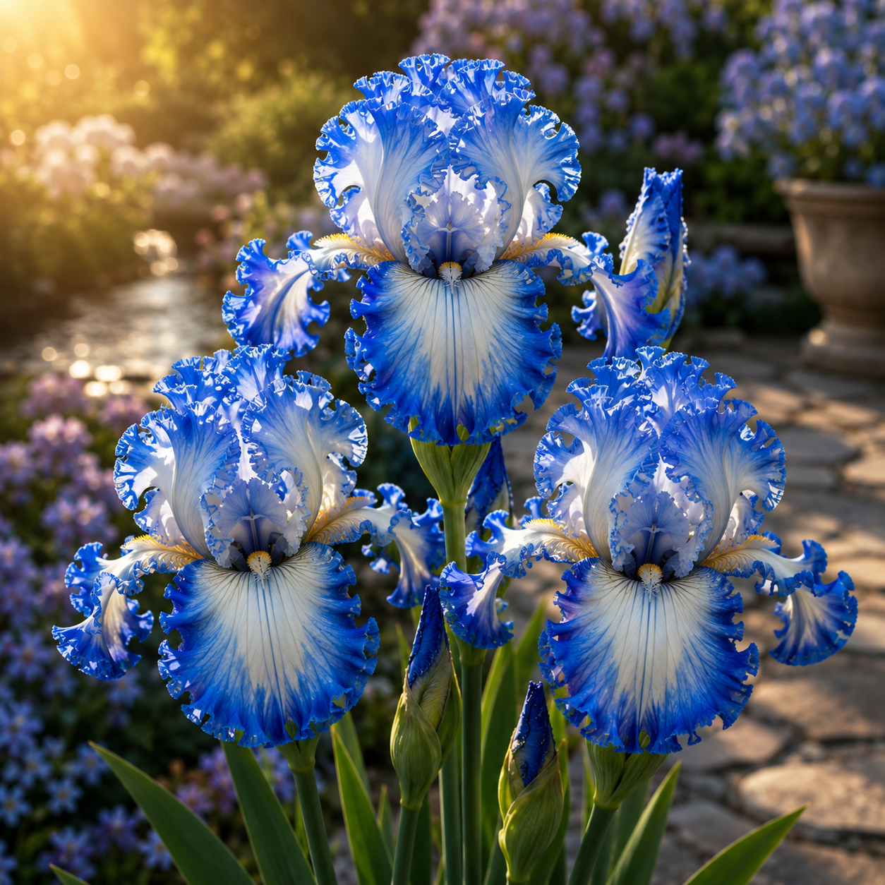 🌱Velvet Ruffle Iris Bulbs – 🦢Luxurious Ruffled Blooms for an Unforgettable Garden