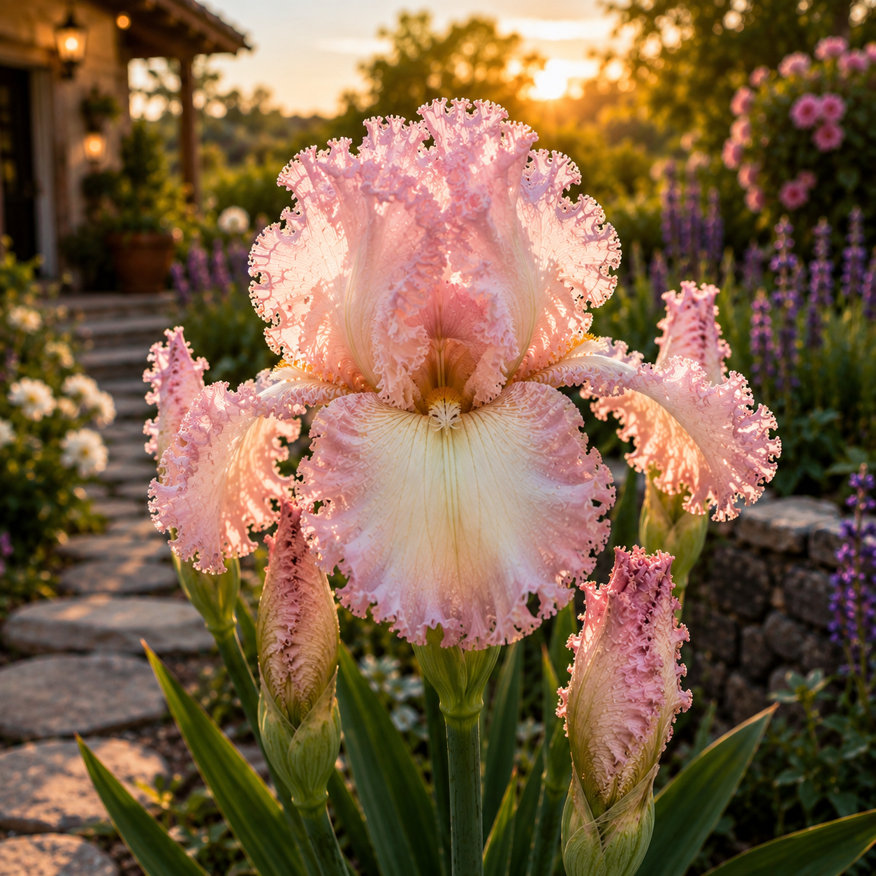 🌱Velvet Ruffle Iris Bulbs – 🦢Luxurious Ruffled Blooms for an Unforgettable Garden