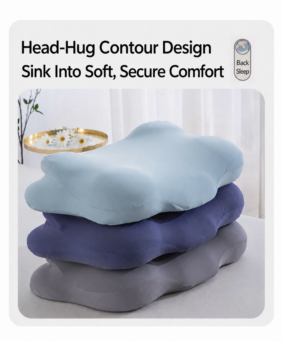 [Zero Pressure Cloud Memory Foam Pillow For Adults To Support Cervical Spine And Aid Sleep
