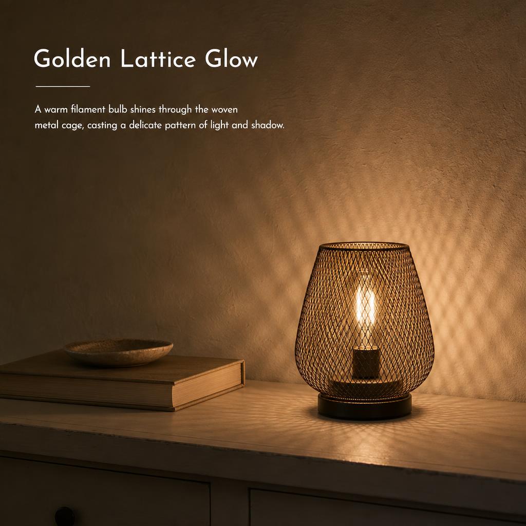 Industrial-style Birdcage Decorative Table Lamp