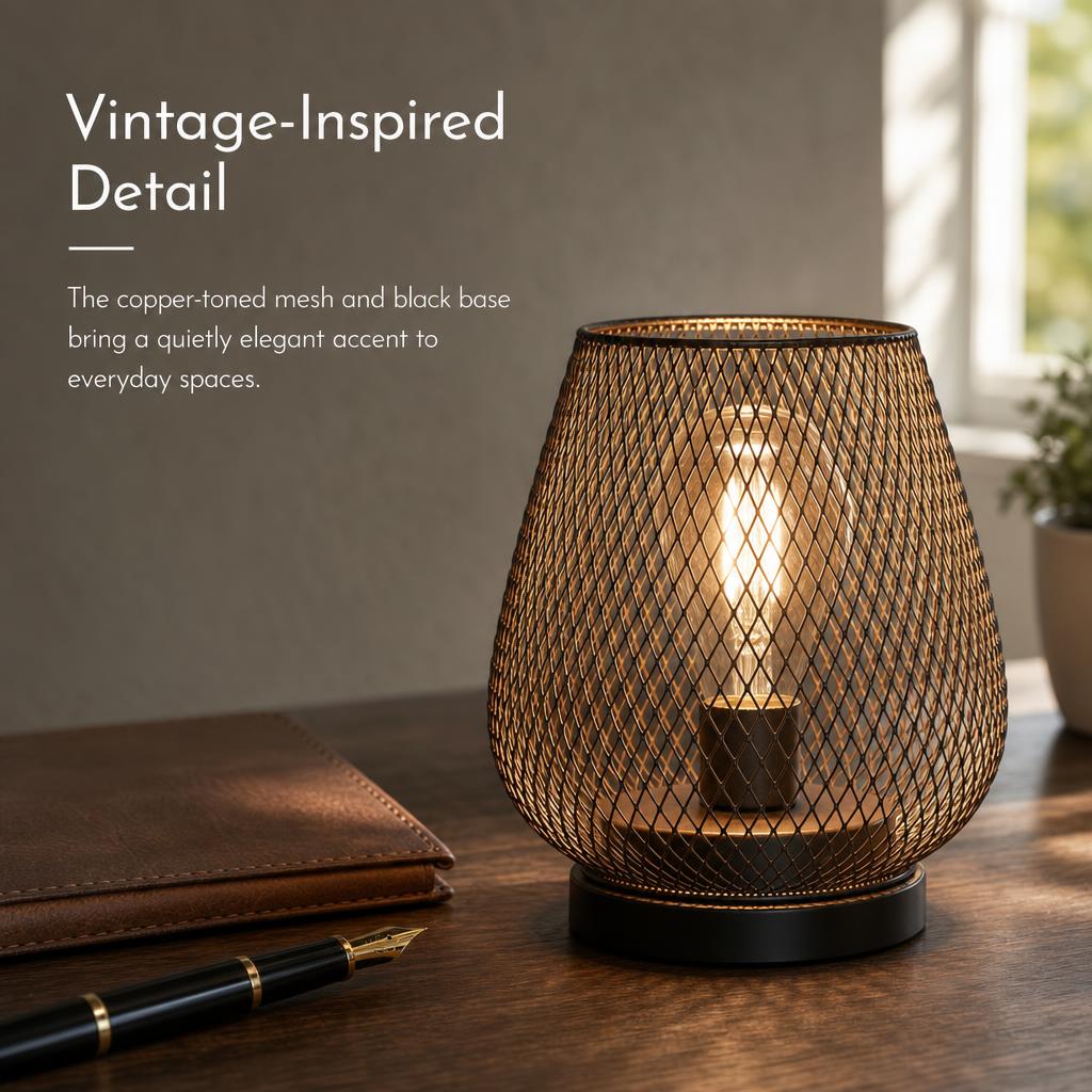 Industrial-style Birdcage Decorative Table Lamp