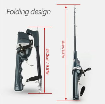 Folding Fishing Rod, Foldable Fishing Rod, Telescopic Road, Short Section, Portable Cross-border Fishing Rod, Fishing Gear