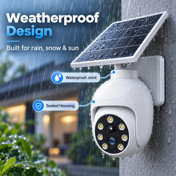 Solar Powered Outdoor Courtyard Lights, Intelligent Human Body Sensing Lighting, Simulation Monitoring Cameras, Street Lights