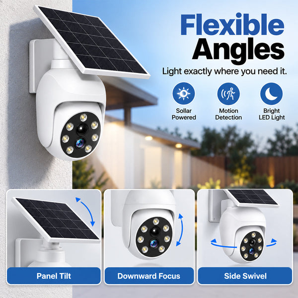 Solar Powered Outdoor Courtyard Lights, Intelligent Human Body Sensing Lighting, Simulation Monitoring Cameras, Street Lights
