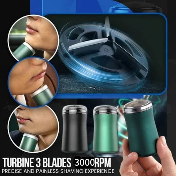 Small Electric Men's Travel Portable Beard Knife That Can Be Washed And Given Away To Boyfriends. Shaving Knife With Rotating Multiple Blade Heads
