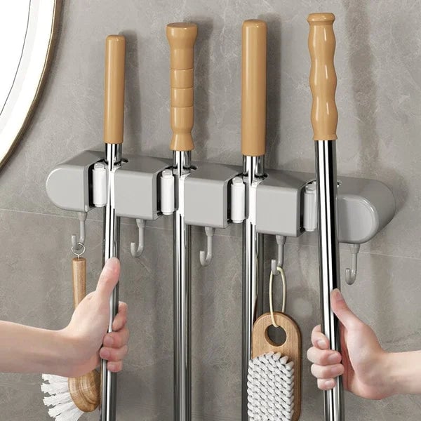 Suction Cup Mop Wall Clamp No Punching Hook Toilet Bathroom Storage Fixed Rack Broom Storage Artifact Hanging Rack