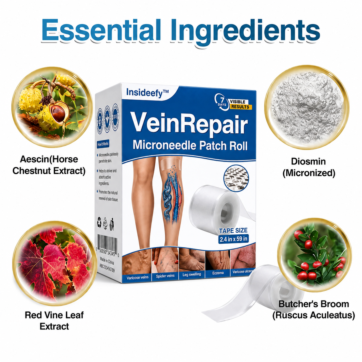 Comfortable, Breathable, And Portable Microneedle Roll-on Patches For Legs