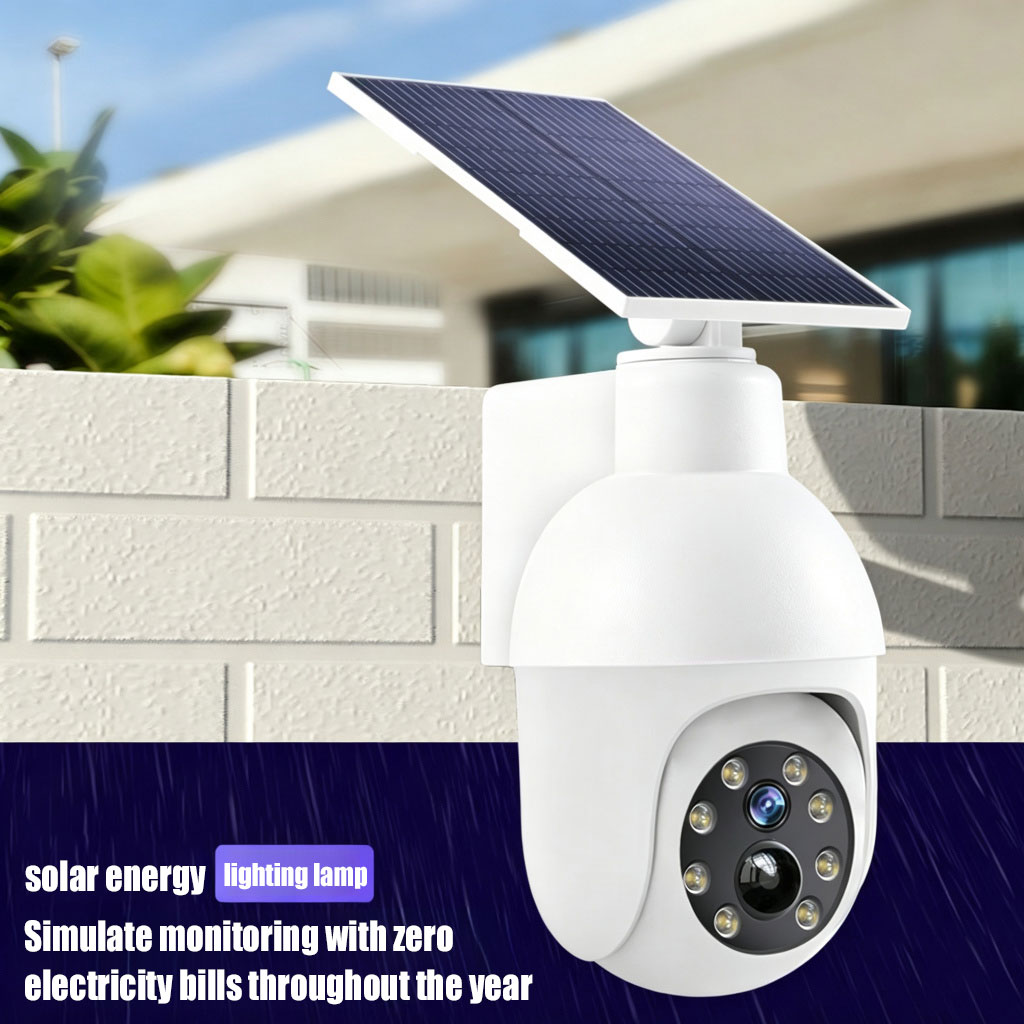 Solar Powered Outdoor Courtyard Lights, Intelligent Human Body Sensing Lighting, Simulation Monitoring Cameras, Street Lights