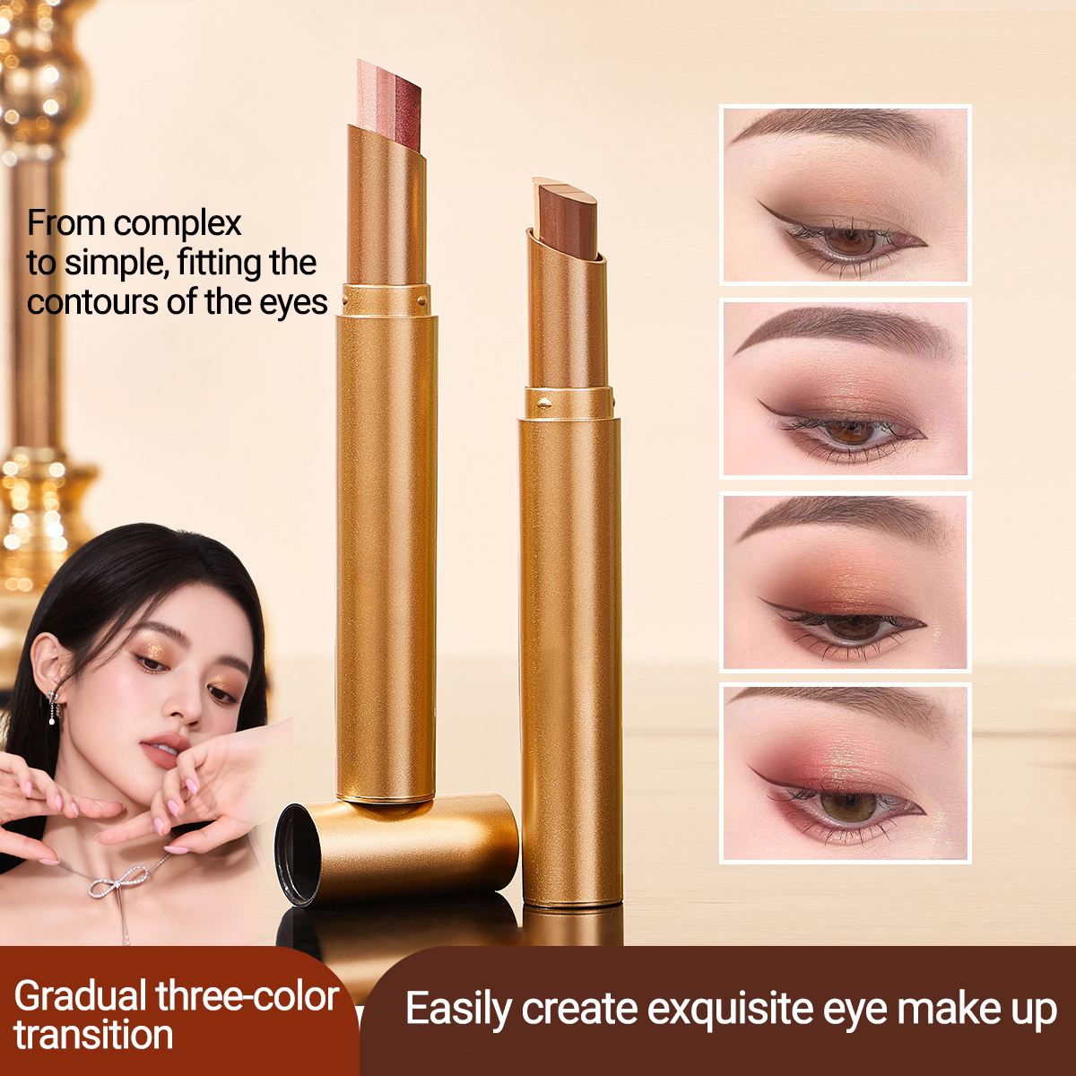 【Radiant Tri-color Eyeshadow Stick
