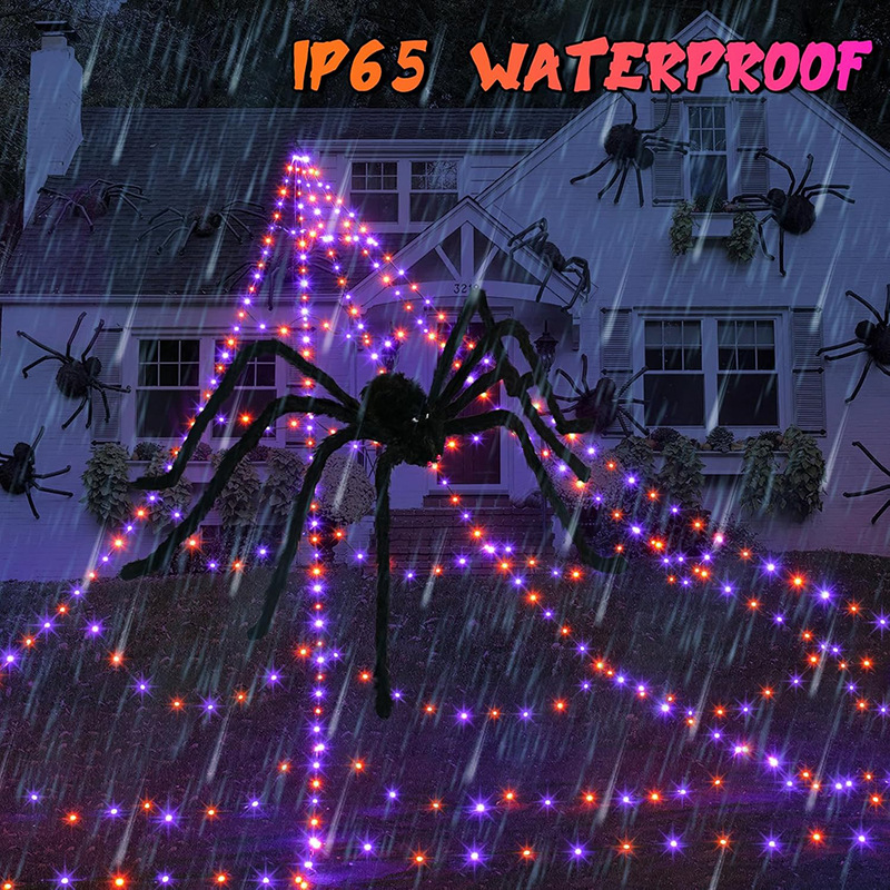 [Glow-in-the-dark Halloween Spider Web