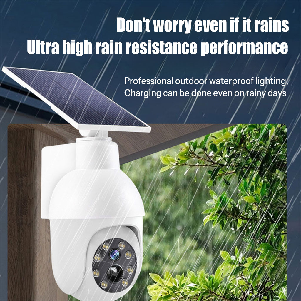 Solar Powered Outdoor Courtyard Lights, Intelligent Human Body Sensing Lighting, Simulation Monitoring Cameras, Street Lights