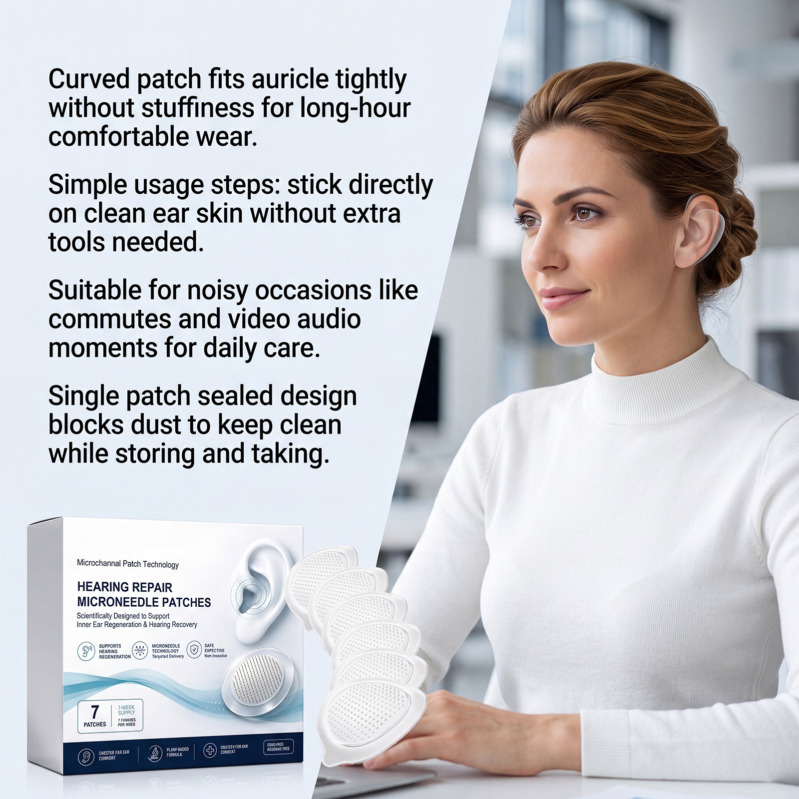 [Gentle Formula Ear Contour Patches For Convenient Daily Care