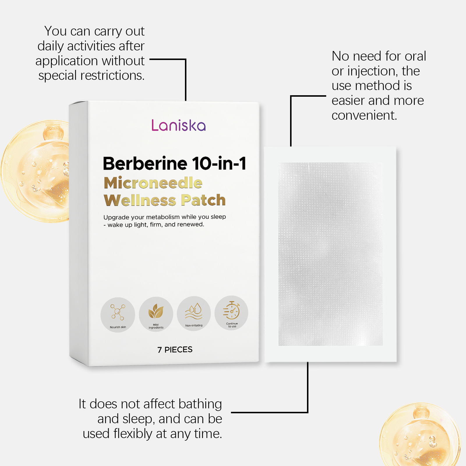 [Laniska Body Shaping Patch – Breathable & Skin-friendly Daily Care For Lightweight Firming, Toning & Body Contouring