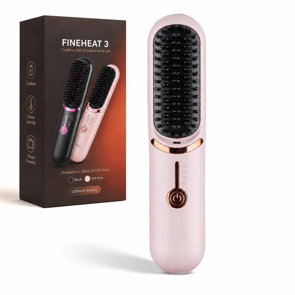 Cordless Straightening And Curling Comb—two-in-one