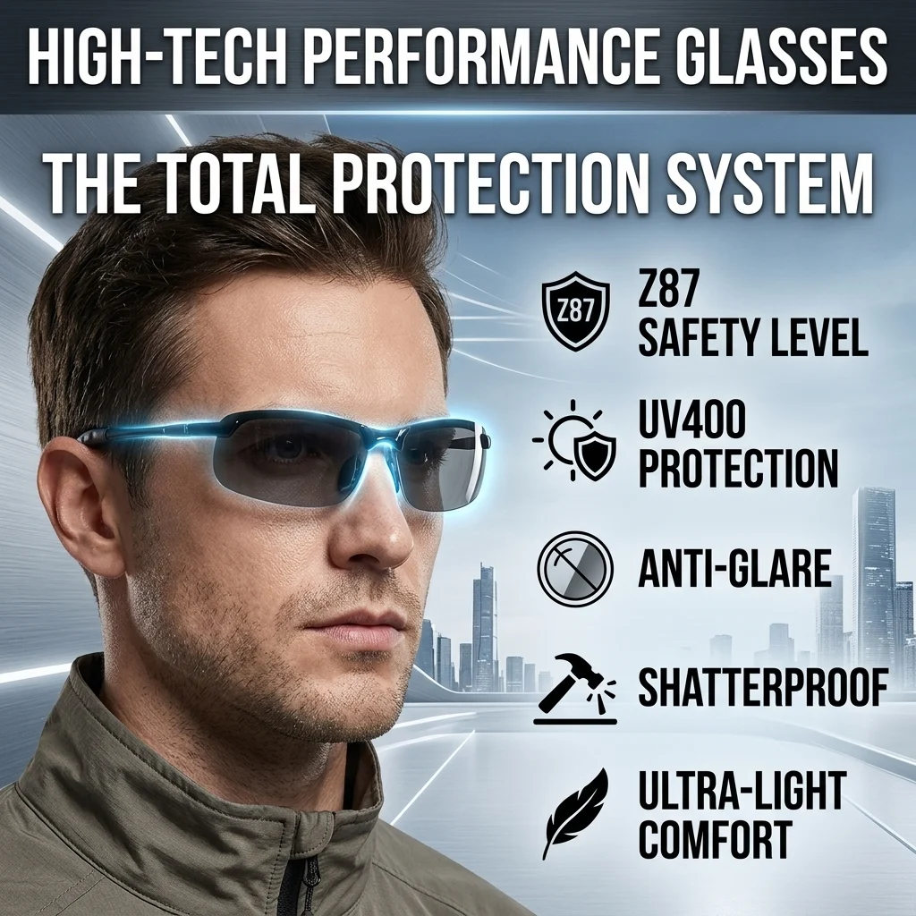 🕶️High-Tech Smart Glasses: Featuring infrared see-through capabilities, UV and blue light protection, and anti-glare/anti-reflective properties. They are dustproof and windproof, with impact-resistant, shatterproof lenses. Designed to help correct myopia