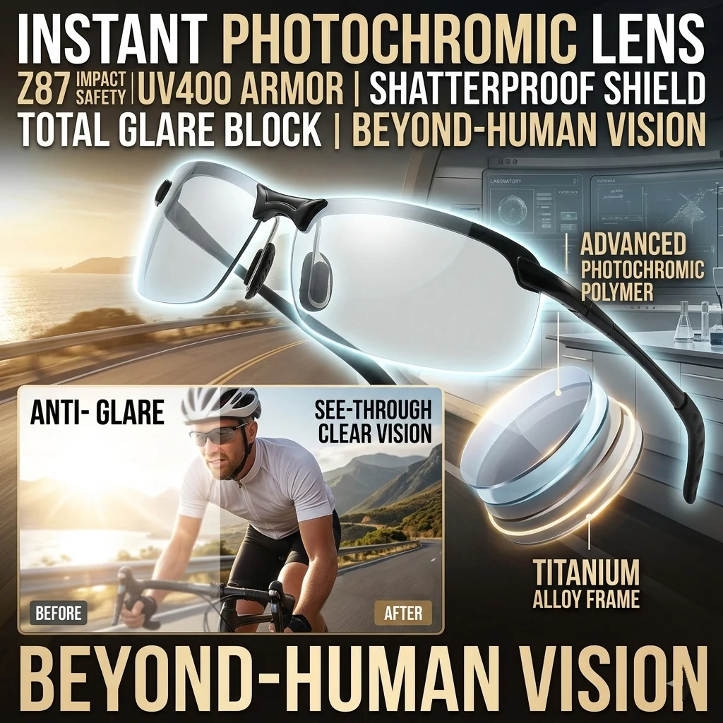 🕶️High-Tech Smart Glasses: Featuring infrared see-through capabilities, UV and blue light protection, and anti-glare/anti-reflective properties. They are dustproof and windproof, with impact-resistant, shatterproof lenses. Designed to help correct myopia