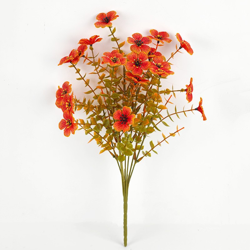 Autumn Eucalyptus And Violet Artificial Flowers