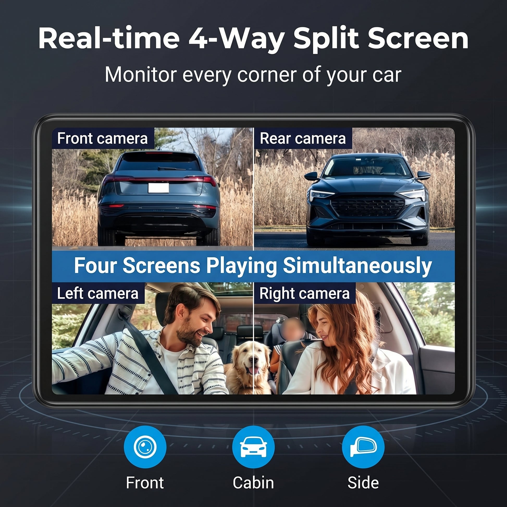 2-inch Four-lens Dash Cam