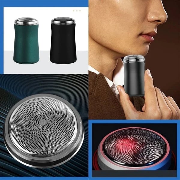 Small Electric Men's Travel Portable Beard Knife That Can Be Washed And Given Away To Boyfriends. Shaving Knife With Rotating Multiple Blade Heads