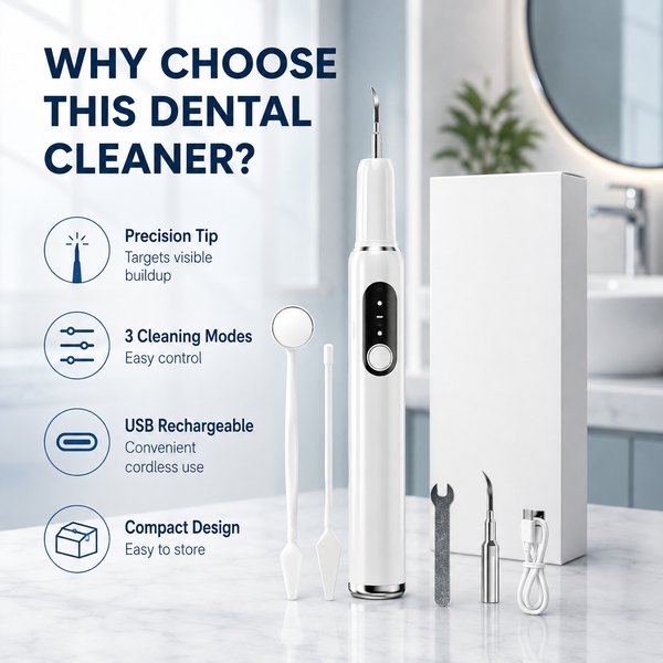 Ultrasonic Dental Cleaner For Home Use, Intelligent Ultrasonic Cleaning Device For Removing Tartar, Personal Care Dental Beauty Device
