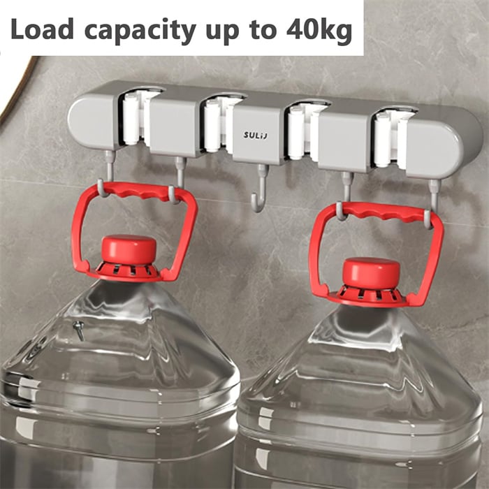 Suction Cup Mop Wall Clamp No Punching Hook Toilet Bathroom Storage Fixed Rack Broom Storage Artifact Hanging Rack