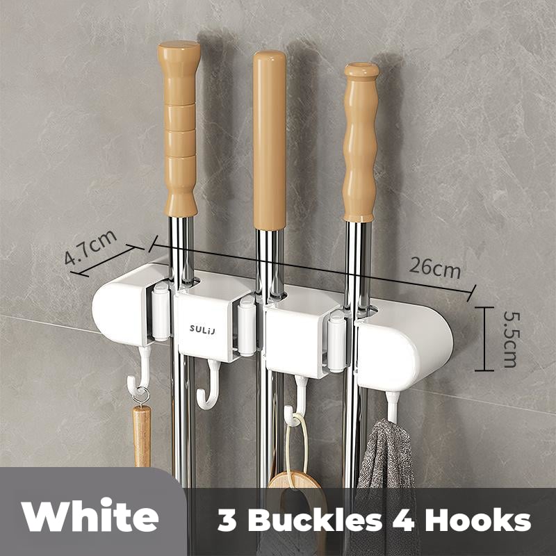 Suction Cup Mop Wall Clamp No Punching Hook Toilet Bathroom Storage Fixed Rack Broom Storage Artifact Hanging Rack