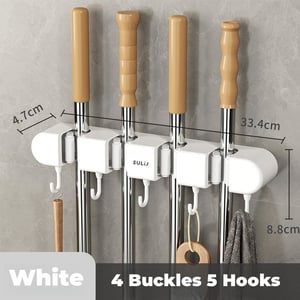 Suction Cup Mop Wall Clamp No Punching Hook Toilet Bathroom Storage Fixed Rack Broom Storage Artifact Hanging Rack