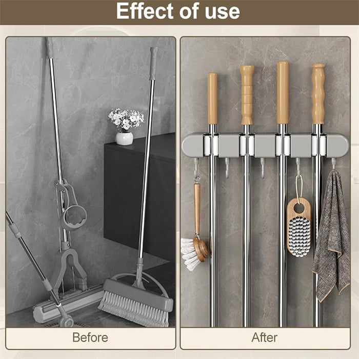 Suction Cup Mop Wall Clamp No Punching Hook Toilet Bathroom Storage Fixed Rack Broom Storage Artifact Hanging Rack